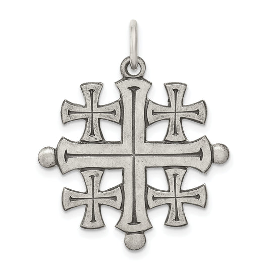 Sterling Silver Jerusalem Cross Charm
