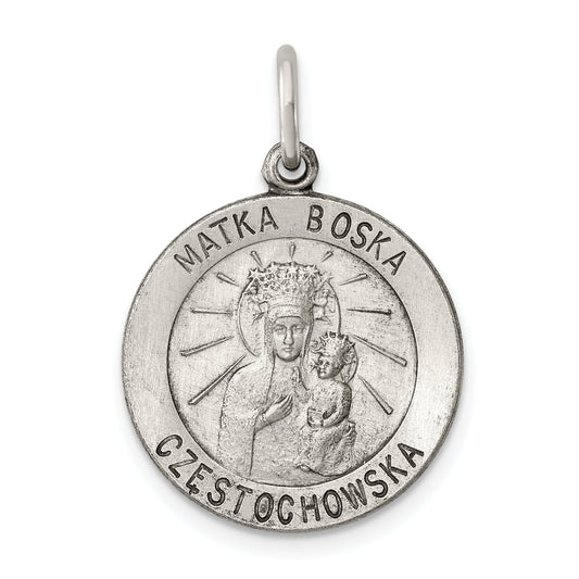 Sterling Silver Matka Boska Medal