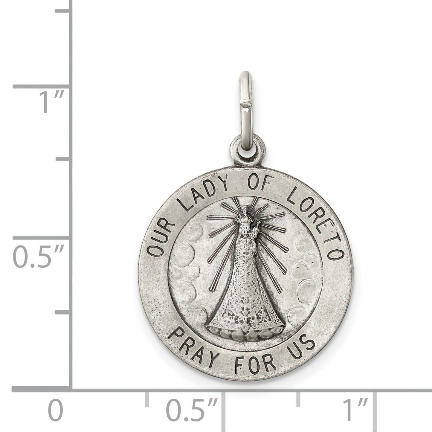 Sterling Silver Our Lady of Loreto Medal