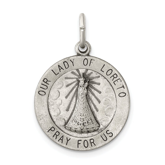 Sterling Silver Our Lady of Loreto Medal