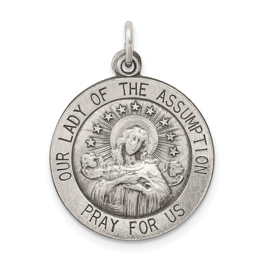 Sterling Silver Our Lady of The Assumption Medal