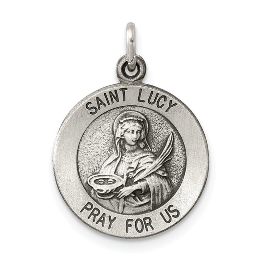 Sterling Silver Saint Lucy Medal
