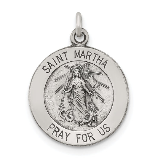 Sterling Silver Saint Martha Medal