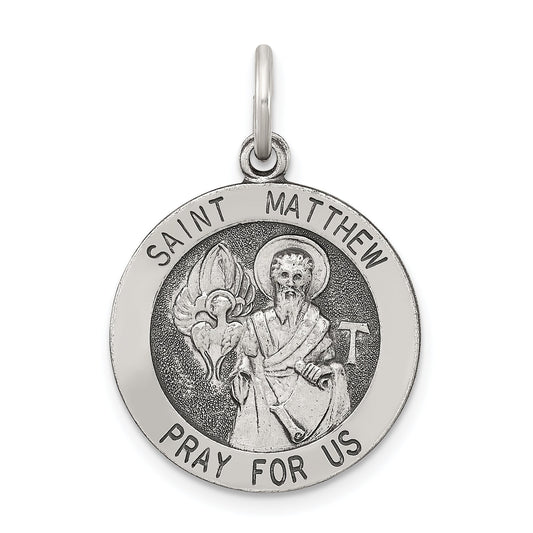 Sterling Silver Saint Matthew Medal