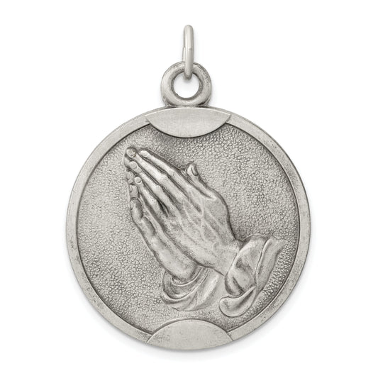 Sterling Silver Praying Hands Pendant