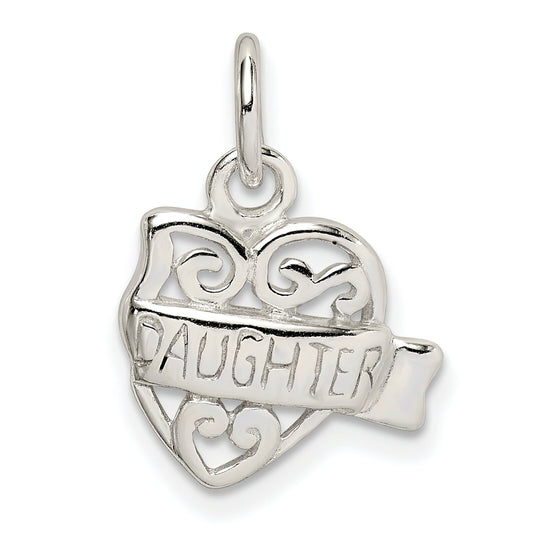 Sterling Silver Daughter Heart Charm