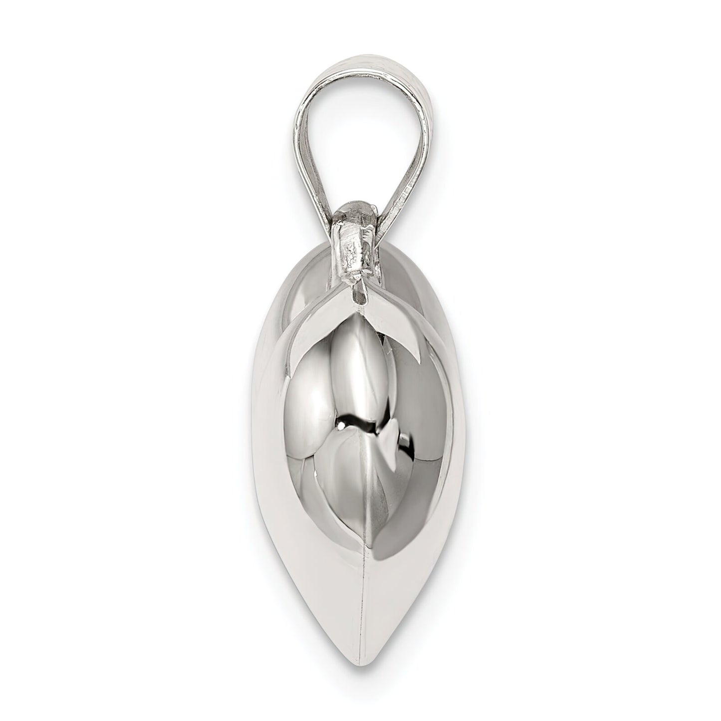 Sterling Silver Puffed Heart Charm & 18" Chain