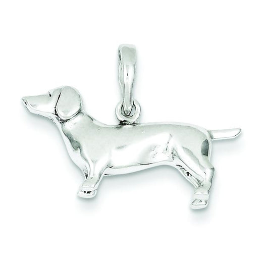 Sterling Silver Dachshund Charm & 18" Chain