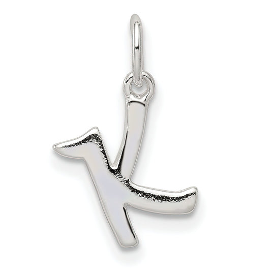 Sterling Silver Initial K Charm