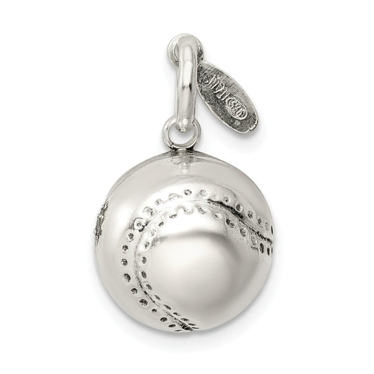 Sterling Silver Baseball Charm