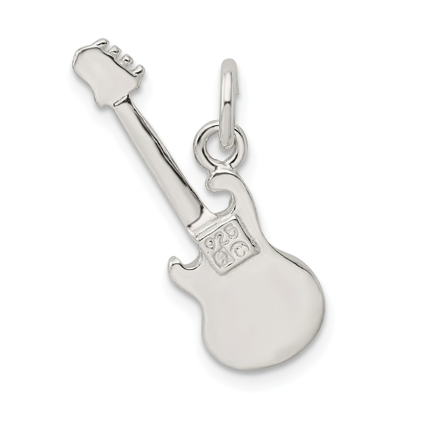 Sterling Silver Electric Guitar Charm & 18" Chain