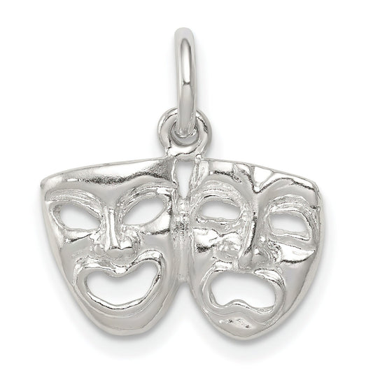 Sterling Silver Comedy & Tragedy Charm Drama Jewelry