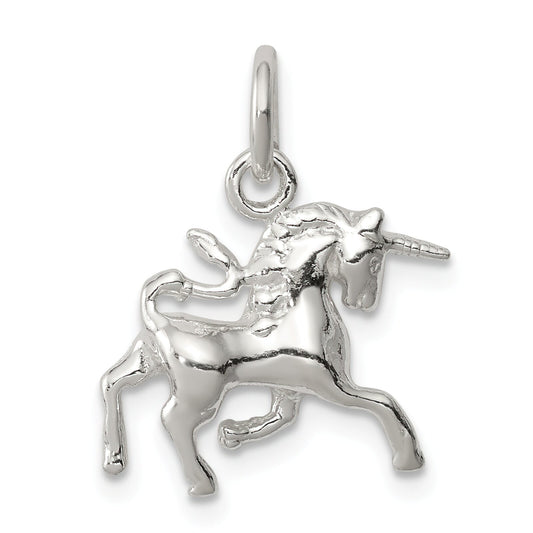 Sterling Silver Unicorn Charm Pendant Fantasy Jewelry