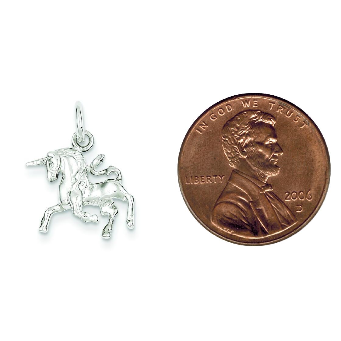 Sterling Silver Unicorn Charm Pendant Fantasy Jewelry