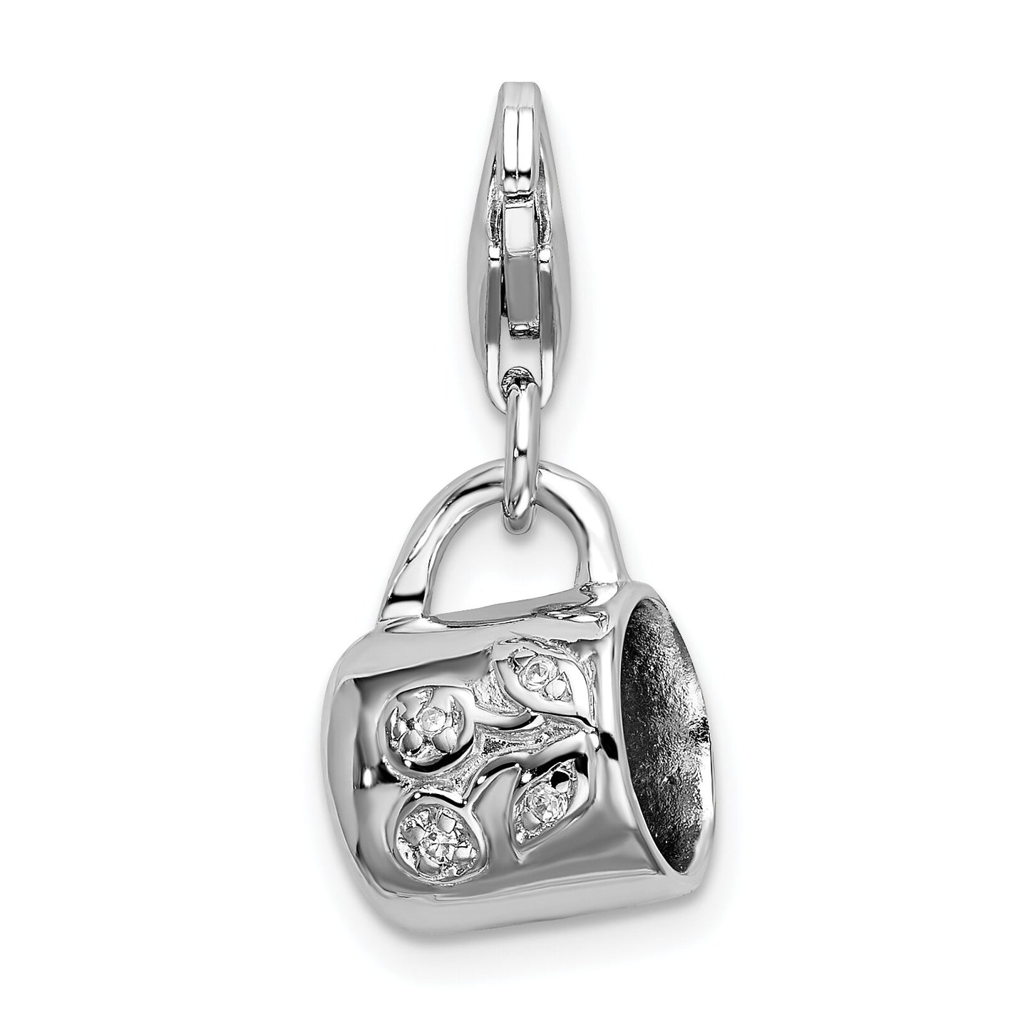 Sterling Silver Cup Lobster Clasp Charm