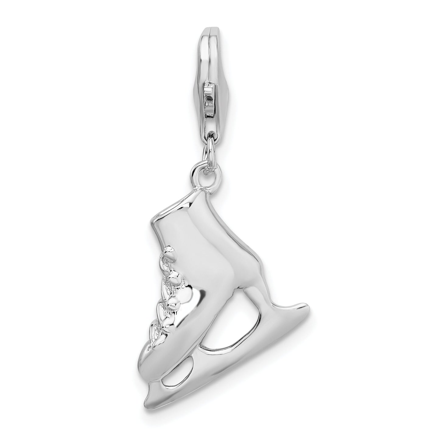 Sterling Silver Ice Skate Lobster Clasp Charm