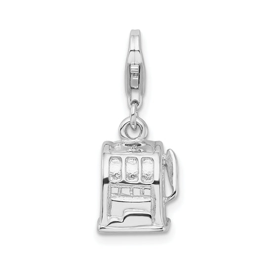 Sterling Silver Slot Machine Lobster Clasp Charm