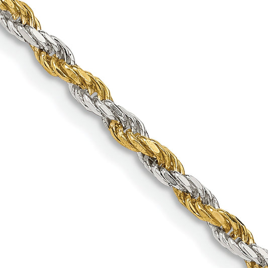 Sterling Silver & Vermeil Rope Link Bracelet