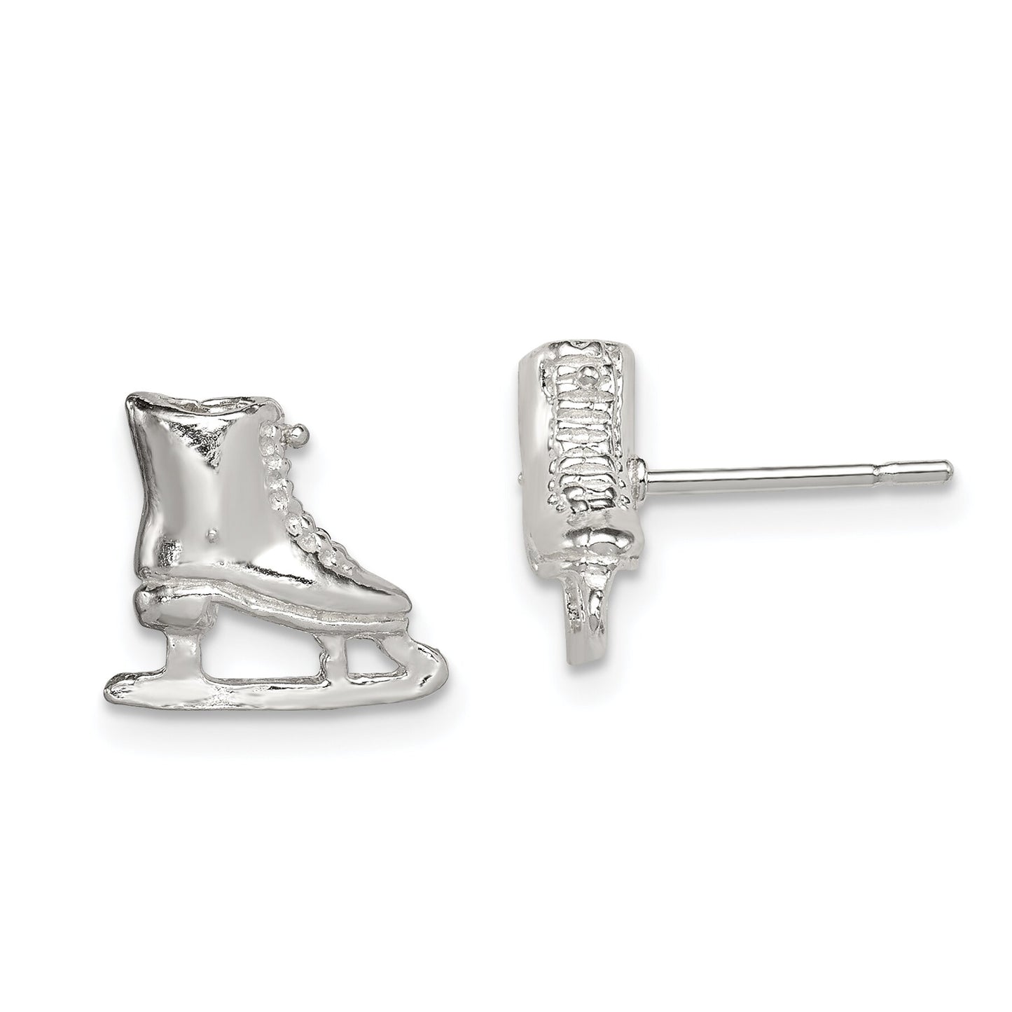 Sterling Silver Ice Skate Earrings with Jewelry Gift Box