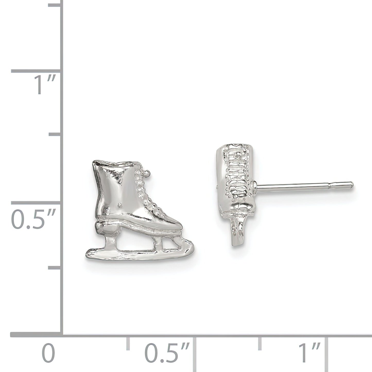 Sterling Silver Ice Skate Earrings with Jewelry Gift Box