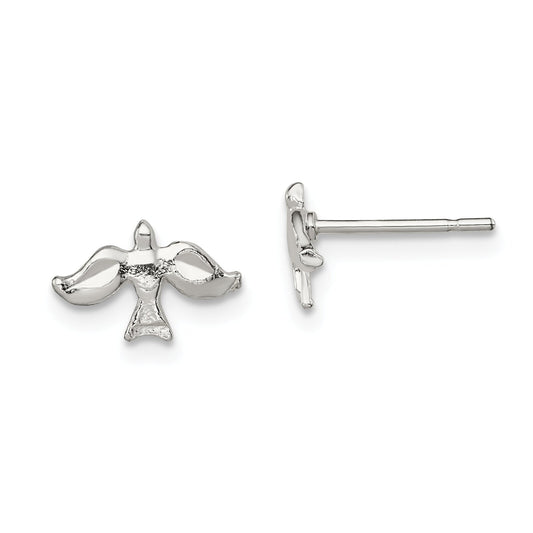 Sterling Silver Dove Stud Earrings Ear Jewelry