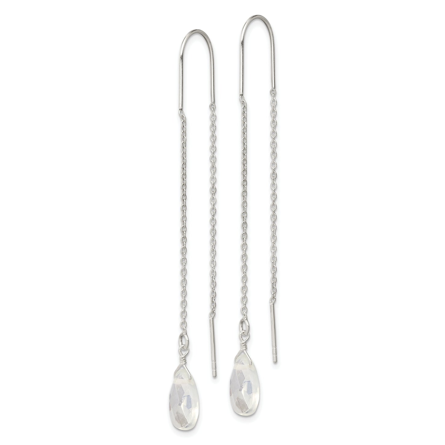 Sterling Silver Opalite Threader Earrings Jewelry