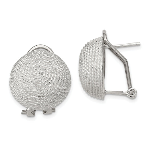 Sterling Silver Omega Back Earrings Ear Jewelry