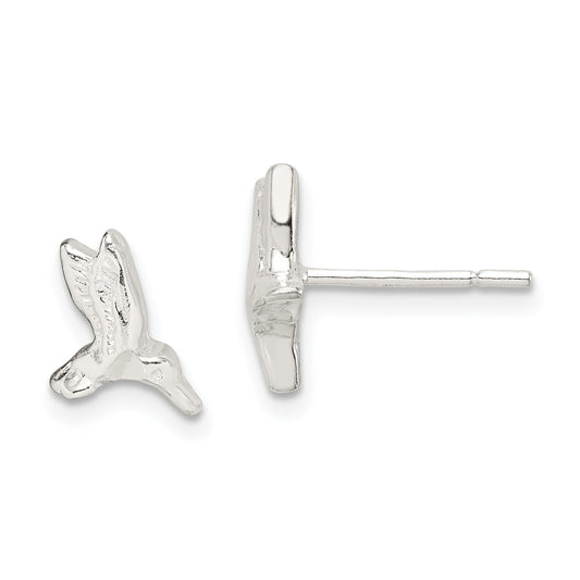 Sterling Silver Hummingbird Stud Earrings Jewelry