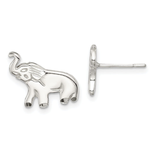 Sterling Silver Elephant Stud Earrings Jewelry