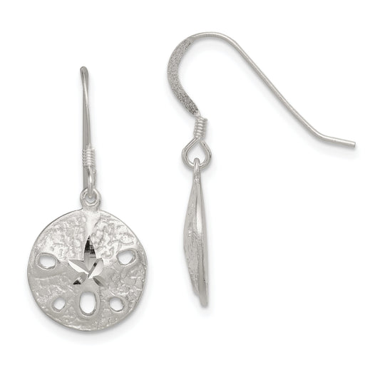 Sterling Silver Sand Dollar Earrings Ear Jewelry
