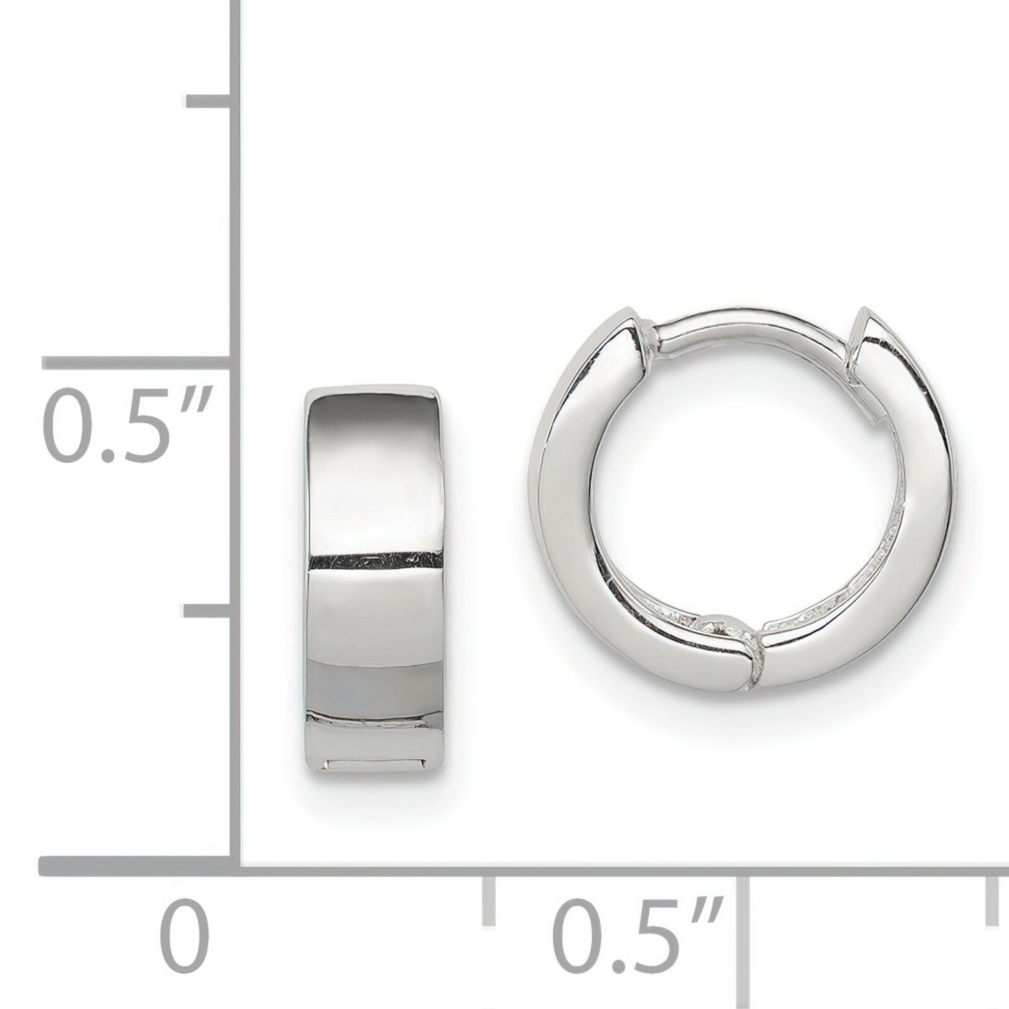 Sterling Silver Huggie Hoops Earrings Jewelry with Blue Gift Box