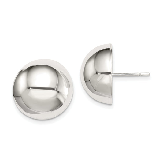 Sterling Silver Half Ball Earrings 18mm