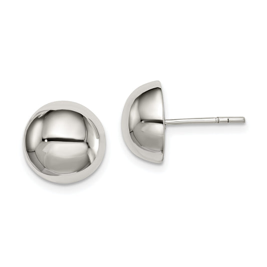 Sterling Silver Half Ball Earrings 11mm