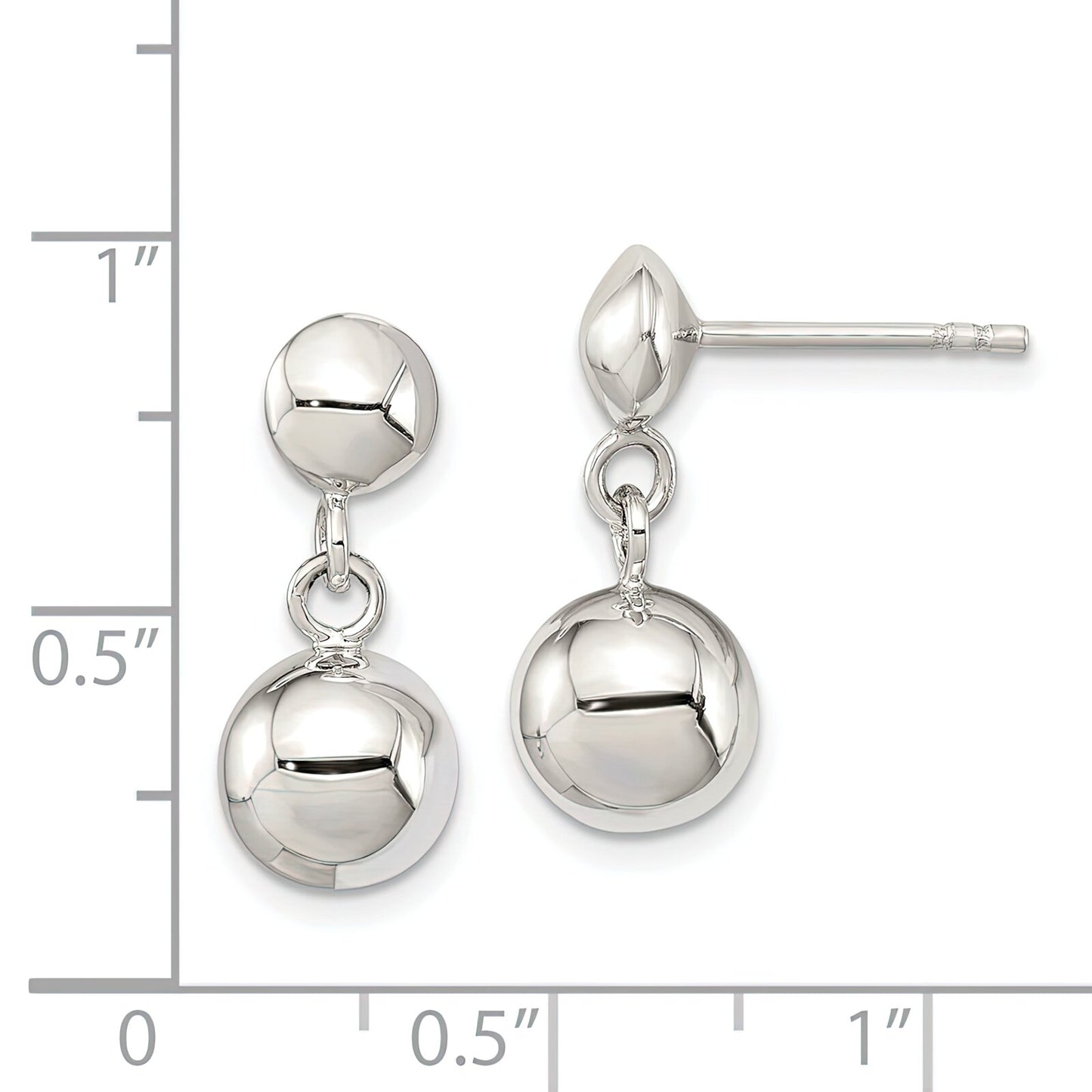 Sterling Silver Ball Dangle Earrings Ear Jewelry