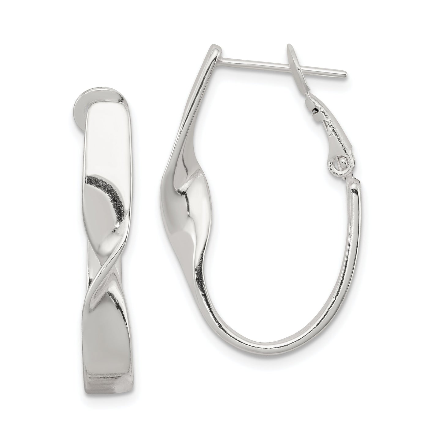 Sterling Silver Large Hoop Earrings Jewelry 31mm