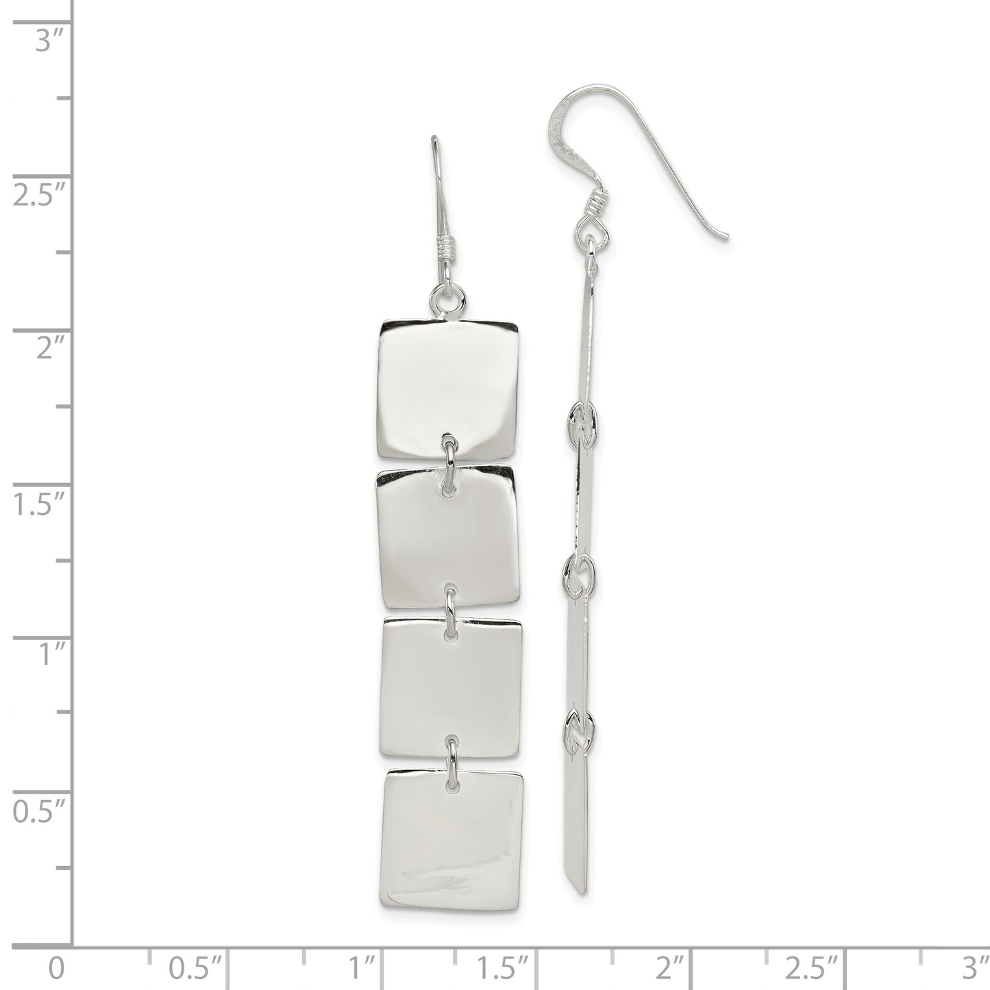 Sterling Silver Fancy Dangle Earrings Jewelry