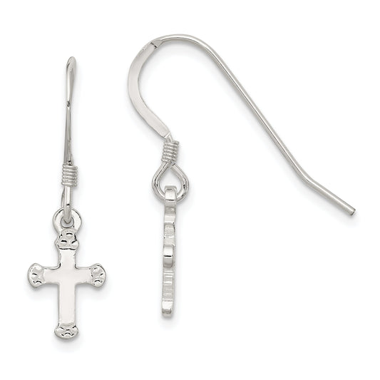 Sterling Silver Cross Earrings Religious Jewelry
