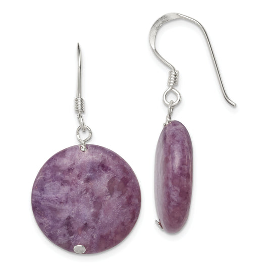 Sterling Silver Lepidolite Dangle Earrings