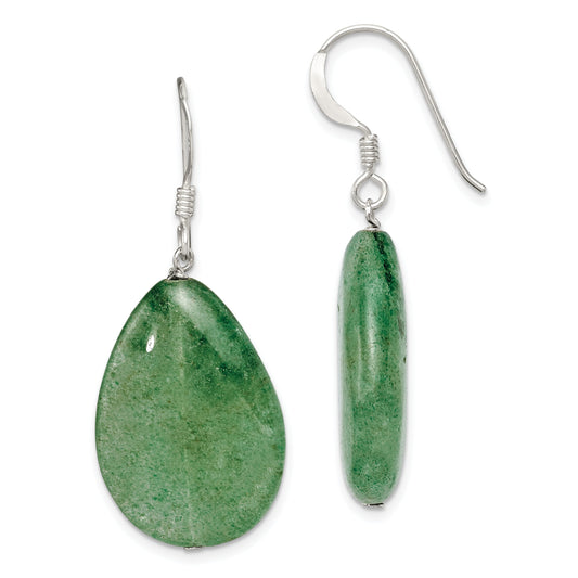 Sterling Silver Jade Dangle Earrings
