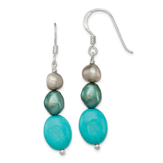 Sterling Silver Turquoise Dangle Earrings