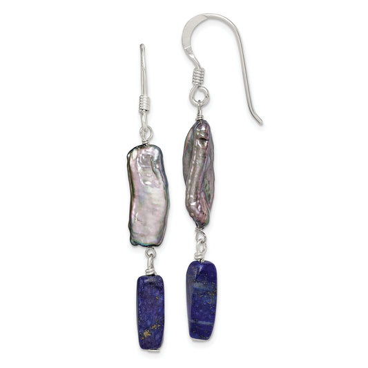Sterling Silver Lapis Lazuli Dangle Earrings