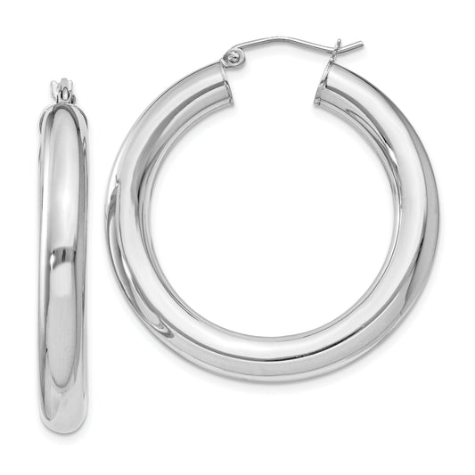 Sterling Silver Hoop Earrings 35mm