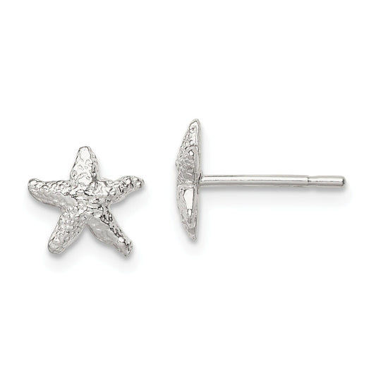 Sterling Silver Starfish Earrings Sea Life Jewelry