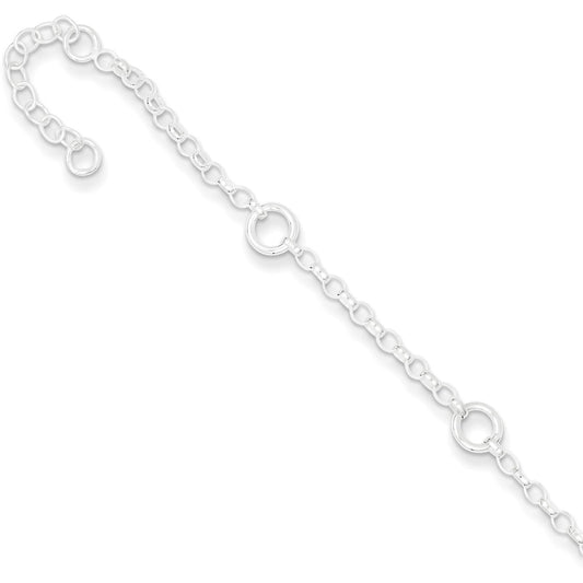 Sterling Silver Rolo Link Bracelet 6"