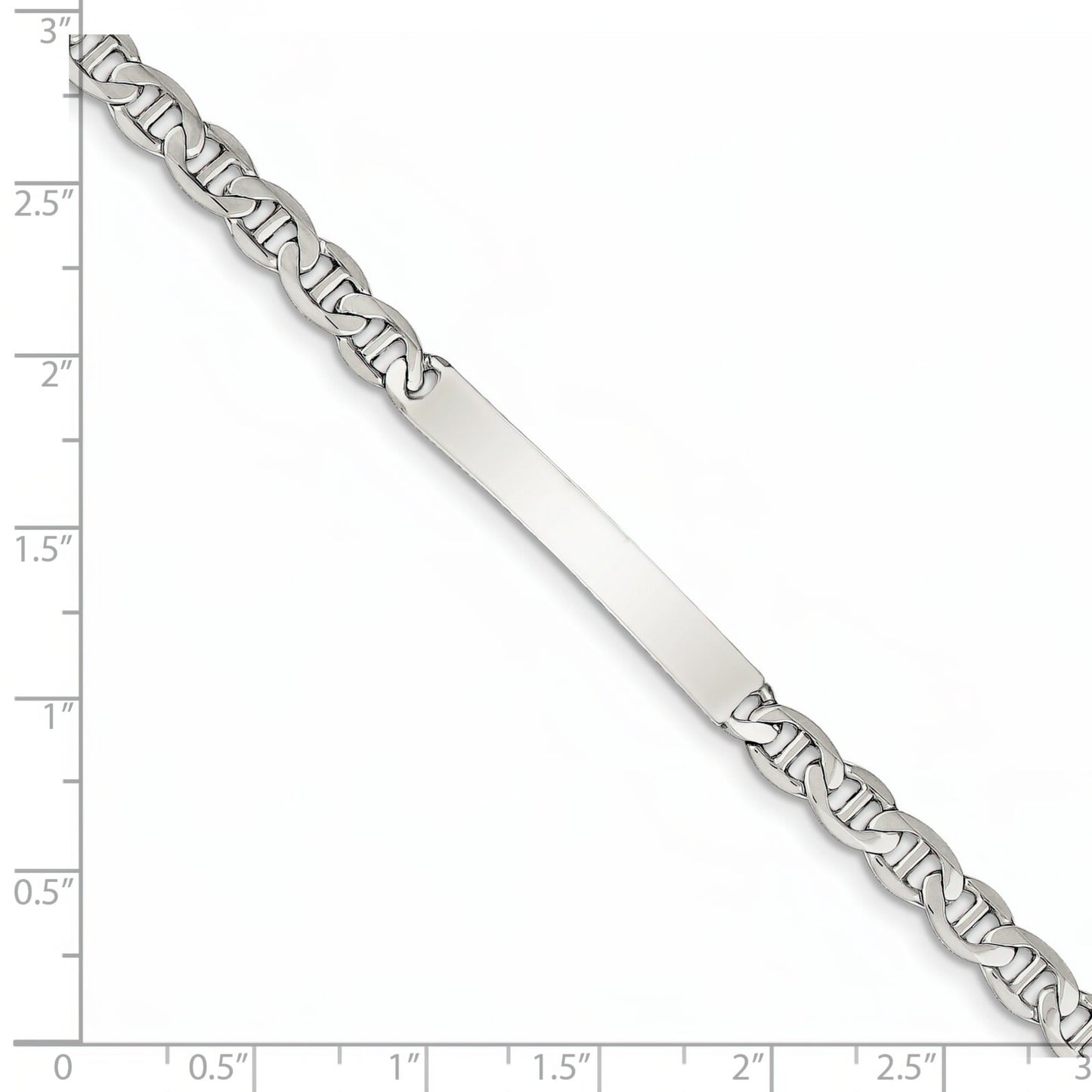 Sterling Silver Anchor ID Bracelet