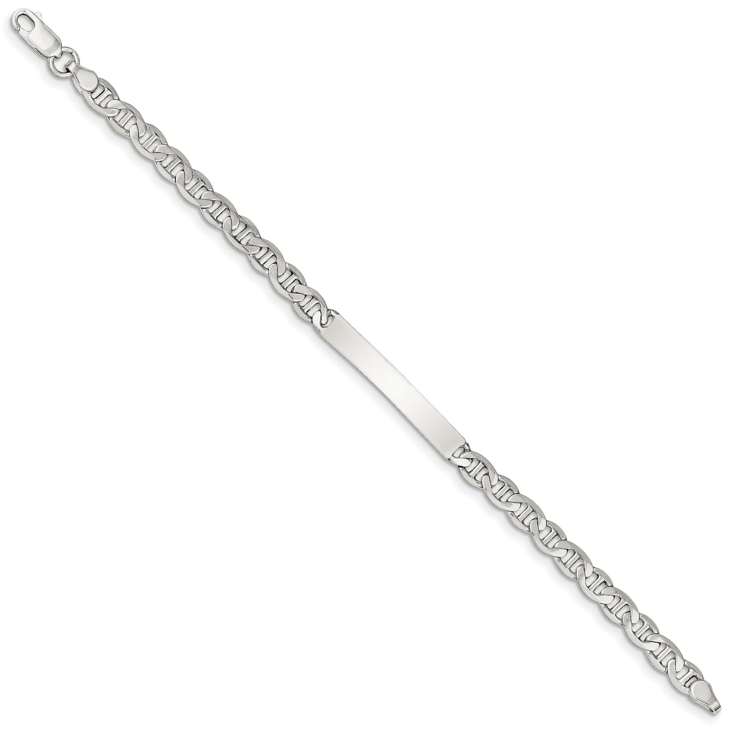 Sterling Silver Anchor ID Bracelet