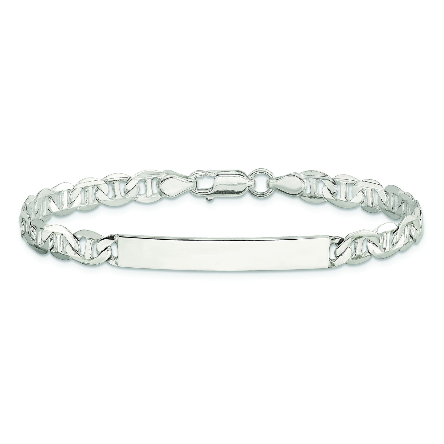 Sterling Silver Anchor ID Bracelet