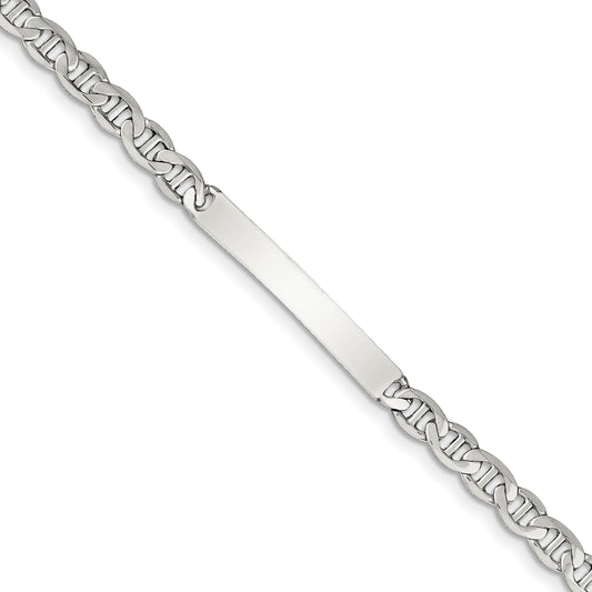 Sterling Silver Anchor ID Bracelet