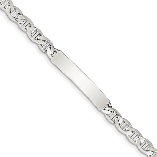 Sterling Silver Anchor ID Bracelet