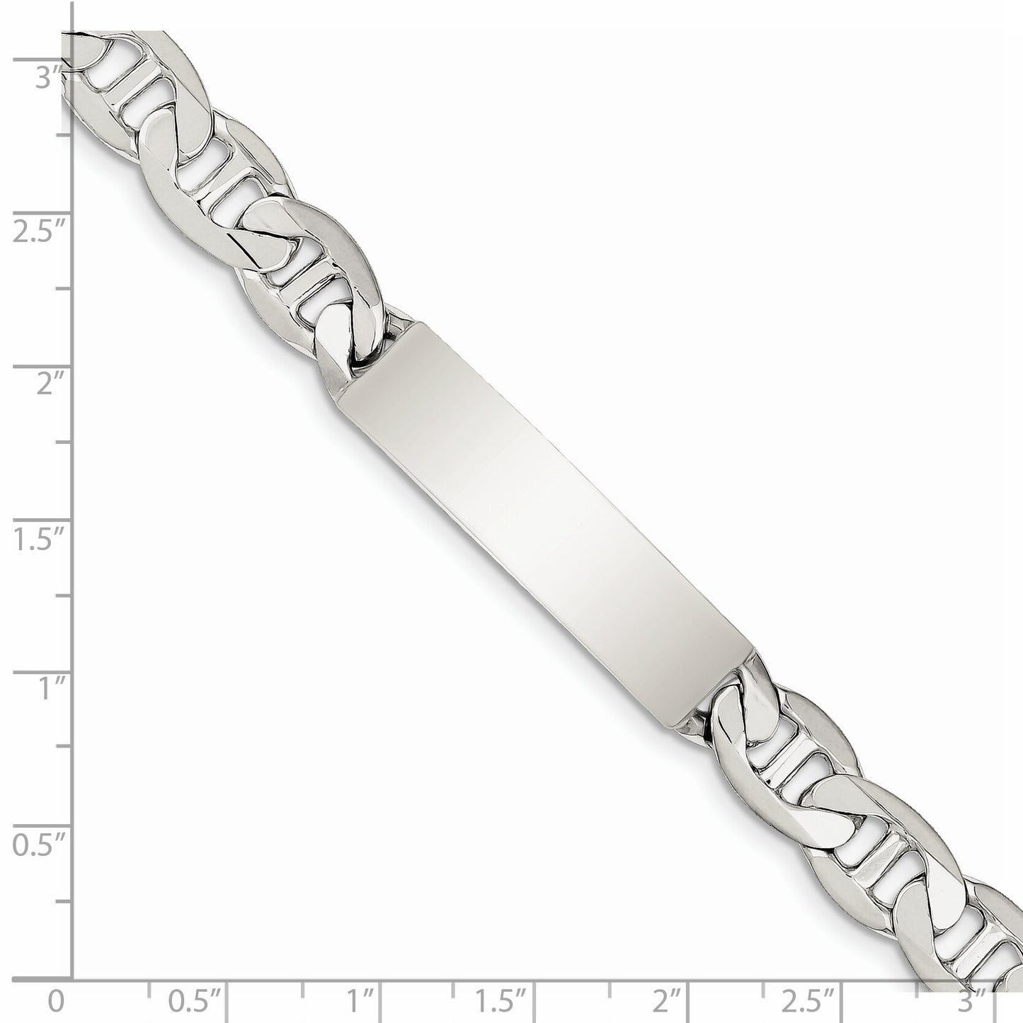 Sterling Silver Anchor ID Bracelet